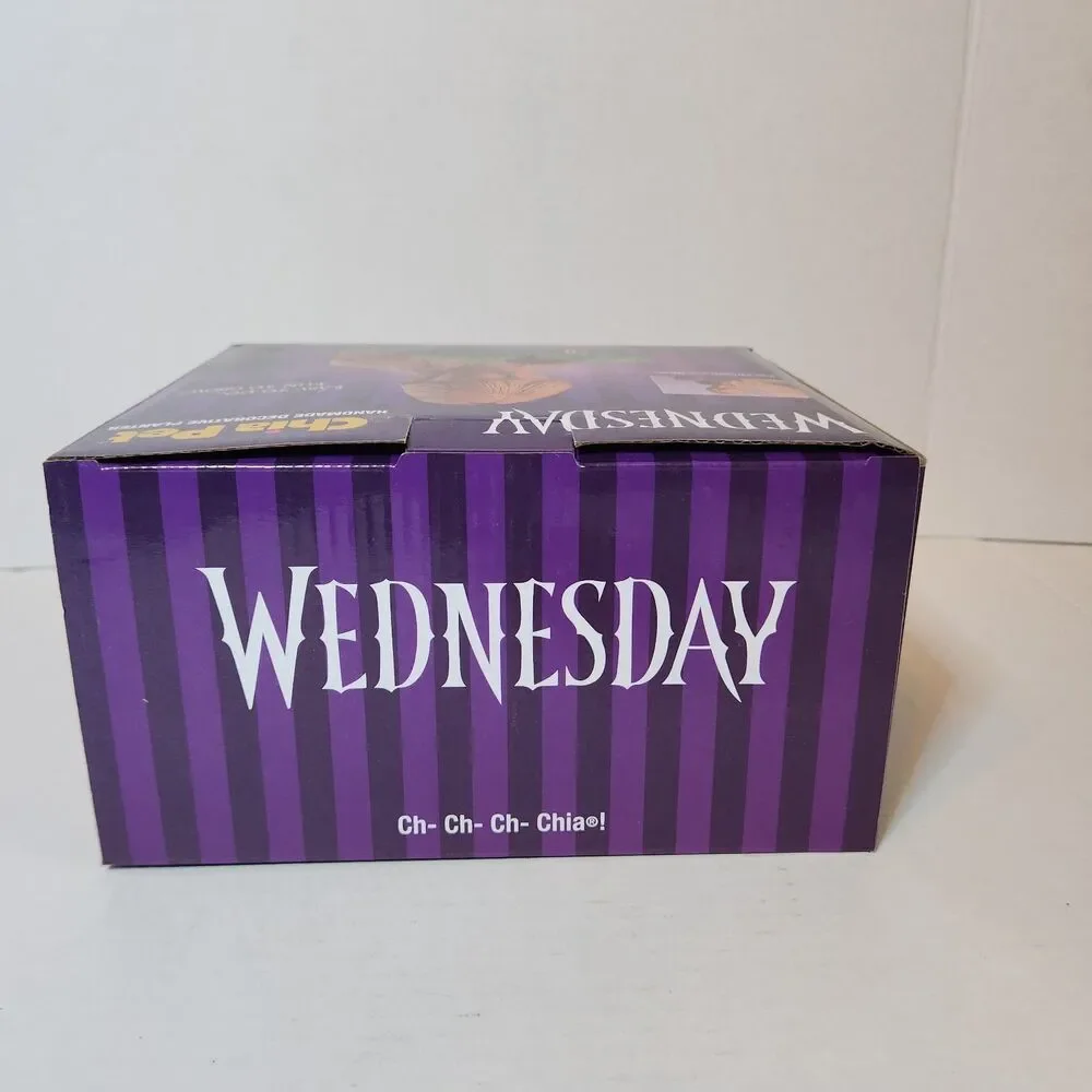 Wednesday Addams Chia Pet Grow Now for Halloween New in Box with Seeds